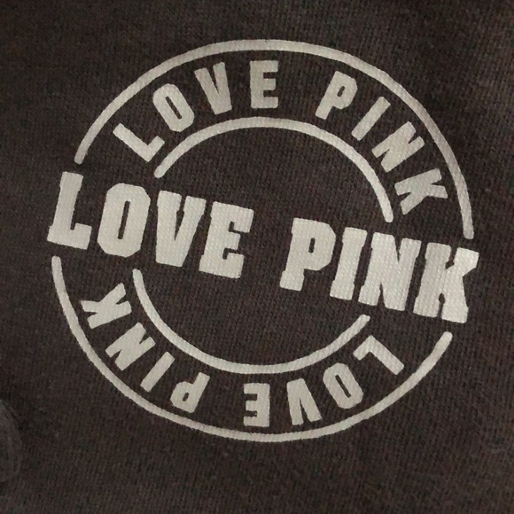 PINK Victoria’s Secret full-zip hooded sweatshirt black size S - Picture 3 of 4